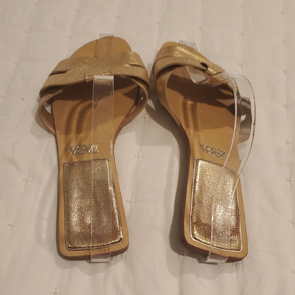 Zara Gold Women Sandals (7) - Picture 8 of 11
